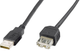 Kabel Digitus USB 2.0 (AM/AF) 3 m Black (AK-300200-030-S) - obraz 1