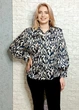 Блуза прямого крою на гудзиках з леопардовим принтом di classe 5XL-6XL бежева 11-440 - зображення 2