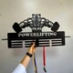 Медальниця з дерева, подарунок паверліфтеру "Powerlifting" з Поличкою для Кубків - зображення 1