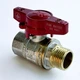 Кран кульовий для води SANTAN PREMIUM 607, 1/2", зовнішній-внутрішній, червоний метелик - изображение 1