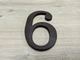 Цифра "6" номер для будинку, фасаду та дверей, пластикова (Темно-коричнева) - изображение 5