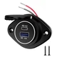 12-24V Накладна USB зарядка QC3.0 + PD Type-C юсб розетка живлення від акумулятора - зображення 2