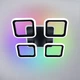 Управляемая светодиодная люстра ESLLSE ROOM 70W 4S SMART 385×385×75мм Черная с подсветкой RGB - изображение 1