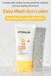 Лосьйон сонцезахисний для обличчя Atopalm Easy-Wash Sun Lotion SPF32 PA+++ 60 ml - зображення 4