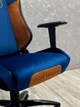 Комп'ютерне крісло розкладається до 180° Infini Joystick J180 геймерське Синьо-жовта тканина для геймерів та роботи - изображение 8