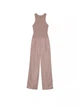 Комбінезон Victoria's Secret Lux Glossy Sport Wide-Leg Jumpsuit XS Бежевий (26852528) - изображение 3