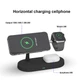 Бездротова зарядка magsafe док станція 3 в 1 QINETIQ Magsafe T268 33W для Apple iPhone 12 13 14 15 16, apple watch 2-9 SE Ultra AirPods з Qi сертифікацією + adapter 20W чорна - зображення 5