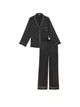 Піжама Сатинова (сорочка + штани) Victoria's Secret Glazed Satin Long Pajama Set XS Чорний (26930155) - изображение 3