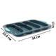 Силиконовая форма для выпекания багетов LuxShine G123 Mini Baguette 4в1 перфорированная серая - изображение 5