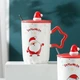 Новогодняя чашка с крышкой и ложкой "Snowman", 360мл, Санта-Клаус - изображение 10
