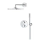 Душевая система скрытого монтажа GROHE Grohtherm с верхним душем латунь хром 34869000 - изображение 3