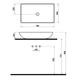 Умывальник накладной NEWARC Countertop 700x400x135мм прямоугольный золото 5019GW - изображение 2
