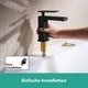 Змішувач для умивальника з джойстиком HANSGROHE Tecturis E EcoSmart+ чорний латунь 73011670 - зображення 7