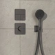 Зовнішня частина змішувача без прихованої частини HANSGROHE ShowerSelect Comfort Q графіт латунь 155x155мм 15588340 - зображення 2