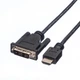 Кабель для відео Roline HDMI M - DVI 18M 10м Чорний (11.04.5553-5) - зображення 1