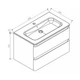 Тумба с умывальником DEVIT Fly 80x52x48см подвесная серая 0021120G - изображение 4