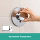 Зовнішня частина змішувача без прихованої частини HANSGROHE ShowerSelect Comfort S хром латунь 155мм 15553000 - зображення 5