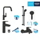 Набор смесителей для ванны GROHE QuickFix Start UA303301MK черный латунь CV033954 - изображение 2