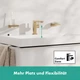 Змішувач для умивальника з джойстиком HANSGROHE Tecturis E CoolStart EcoSmart+ бронза латунь з донним клапаном 73020140 - зображення 3