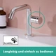 Змішувач для умивальника з джойстиком HANSGROHE Tecturis S CoolStart EcoSmart+ хром латунь з донним клапаном 73323000 - зображення 3
