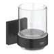 Стакан для зубных щеток GROHE QuickFix Start Cube прямоугольный стекло черный 410972430 - изображение 1