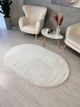 Пухнастий килим Super Softness 1.6х2.3 м. овал білий 2144\F401 - зображення 2