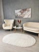 Пухнастий килим Super Softness 1.6х2.3 м. овал білий 2144\F401 - зображення 3