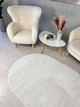 Пухнастий килим Super Softness 1.6х2.3 м. овал білий 2144\F401 - зображення 5