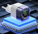 Зарядний пристрій Блок живлення для телефону Hoco C131A PD 30W USB + Type-C Швидка зарядка QC AFC FCP SCP для Samsung iPhone Xiaomi Huawei Clear Blue - зображення 4