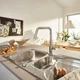Cмеситель для кухни с выдвижной лейкой GROHE Eurosmart хром латунь 30619000 - изображение 3