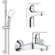 Набор смесителей для ванны GROHE BauFlow хром латунь UA121624S1 - изображение 1