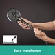 Душова лійка HANSGROHE Raindance Select S із кнопкою 125мм пластик графіт 26014340 - зображення 6