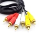 Кабель 3RCA- 3RCA (тюльпан-тюльпан) 1.5 метра (Білий, Жовтий,Червоний) - зображення 4