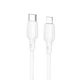 Кабель Borofone BX93 Super Power PD20W Type-C to Lightning 3A 0.25m. Белый - изображение 1
