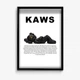 Cерія постерів в рамці KAWS black А4 - зображення 3