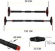 Турнік розсувний Cornix Pro 90-130 см Black/Red (XR-0284) - зображення 8