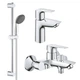Набор смесителей 3 в 1 для ванной комнаты Grohe QuickFix StartEdge S-Size UA202501SE - изображение 1