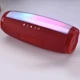 Портативная беспроводная Bluetooth колонка TG-165 C LED с RGB подсветкой red - изображение 3