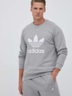 Bluza bez kaptura męska oversize Adidas Adicolor Classics Trefoil Crewneck IM4501 L Szara (4066761543572) - obraz 1