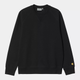 Bluza bez kaptura męska Carhartt WIP Chase I033660-00FXX M Czarna (4064958858133) - obraz 4