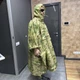 Маскировочный плащ-пончо, Мультикам, водоотталкивающий плащ для военных, военный дождевик-пончо - изображение 3