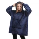 Плед толстовка c капюшоном и руковами Huggle Hoodie 3-в-1 размер универсальный, синий (ma153blue) - изображение 2