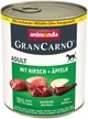 Karma mokra dla psów Animonda GranCarno Adult Deer with Apple z jeleniem i jabłkiem 800 g (4017721824842) - obraz 1