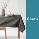 Скатертина плямостійка, декоративна Filumi AMALU 120 x 200 см (13896388420GP) графітовий - изображение 5