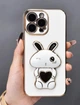 Панель Закоханий зайчик з підставкою для Apple Iphone 13 Pro White - зображення 5