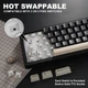 Бездротова механічна ігрова клавіатура з Hot-Swap YUNZII AL71 Black - зображення 3