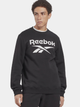 Bluza bez kaptura męska Reebok Identity Big 100050269 S Czarna (4066751148329) - obraz 1