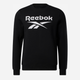 Bluza bez kaptura męska Reebok Identity Big 100050269 S Czarna (4066751148329) - obraz 6