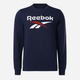 Bluza bez kaptura męska Reebok Identity Big 100050277 M Granatowa (4066751210217) - obraz 3