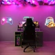 Стол компьютерный игровой Майнкрафт Люкс с подсветкой RGB Антрацит салатовой кромкой L=1600мм (арт.SKRZ1000-116) - изображение 2